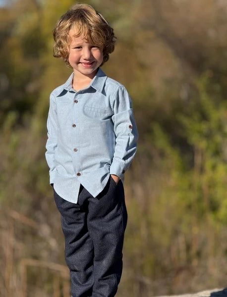 Atwood Woven Shirt | Pale Blue Chambray