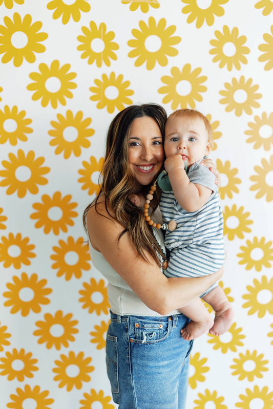 Classic Pacifier Clip - Wood + Heava Natural Rubber