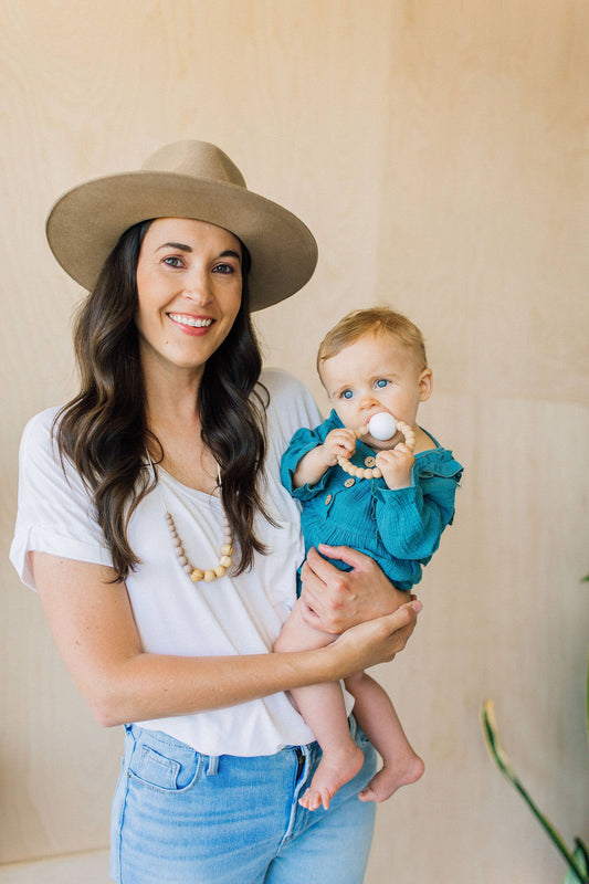 Teether Toy Rattle - Nude