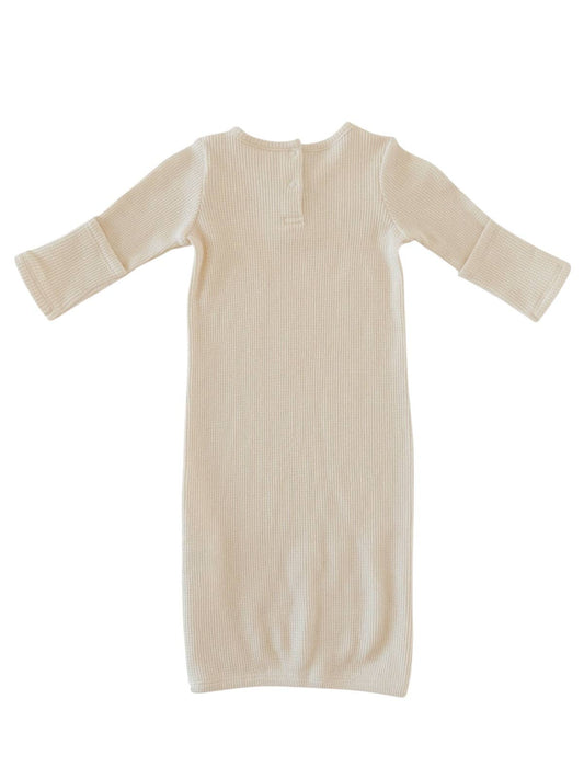 Organic Waffle Gown, Snow