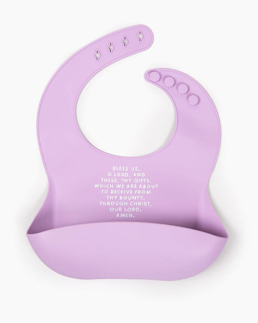Meal Blessing Silicone Bib: Ube Purple