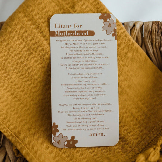 Litany for Motherhood | Prayer Card
