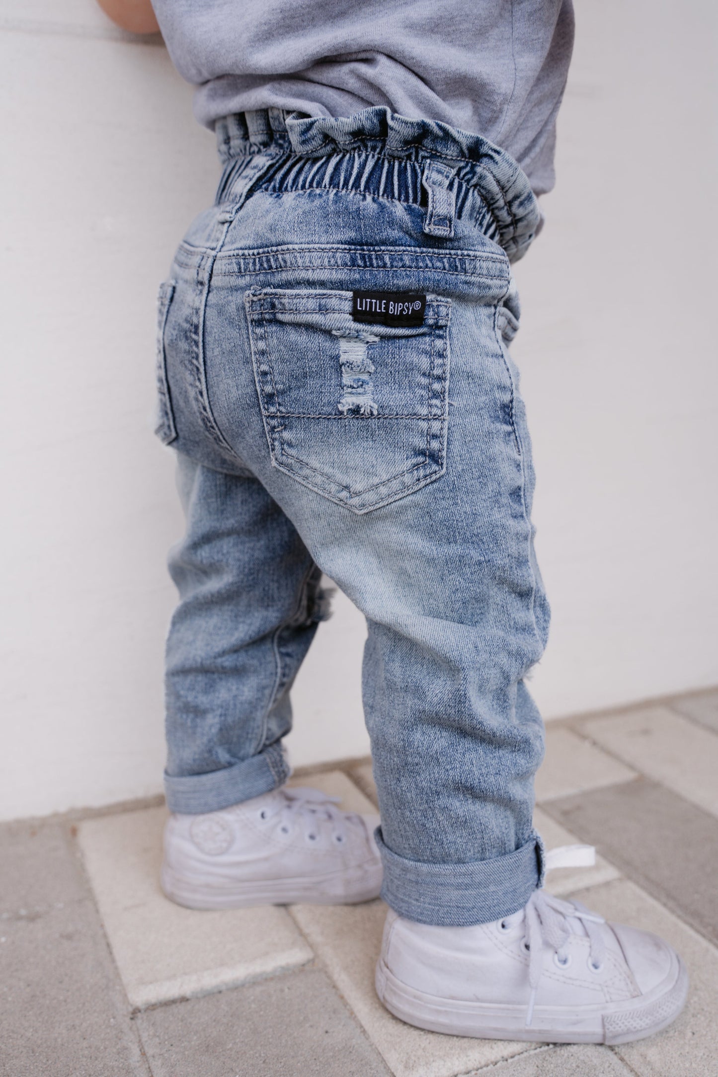 Paperbag Waist Denim | Light Wash