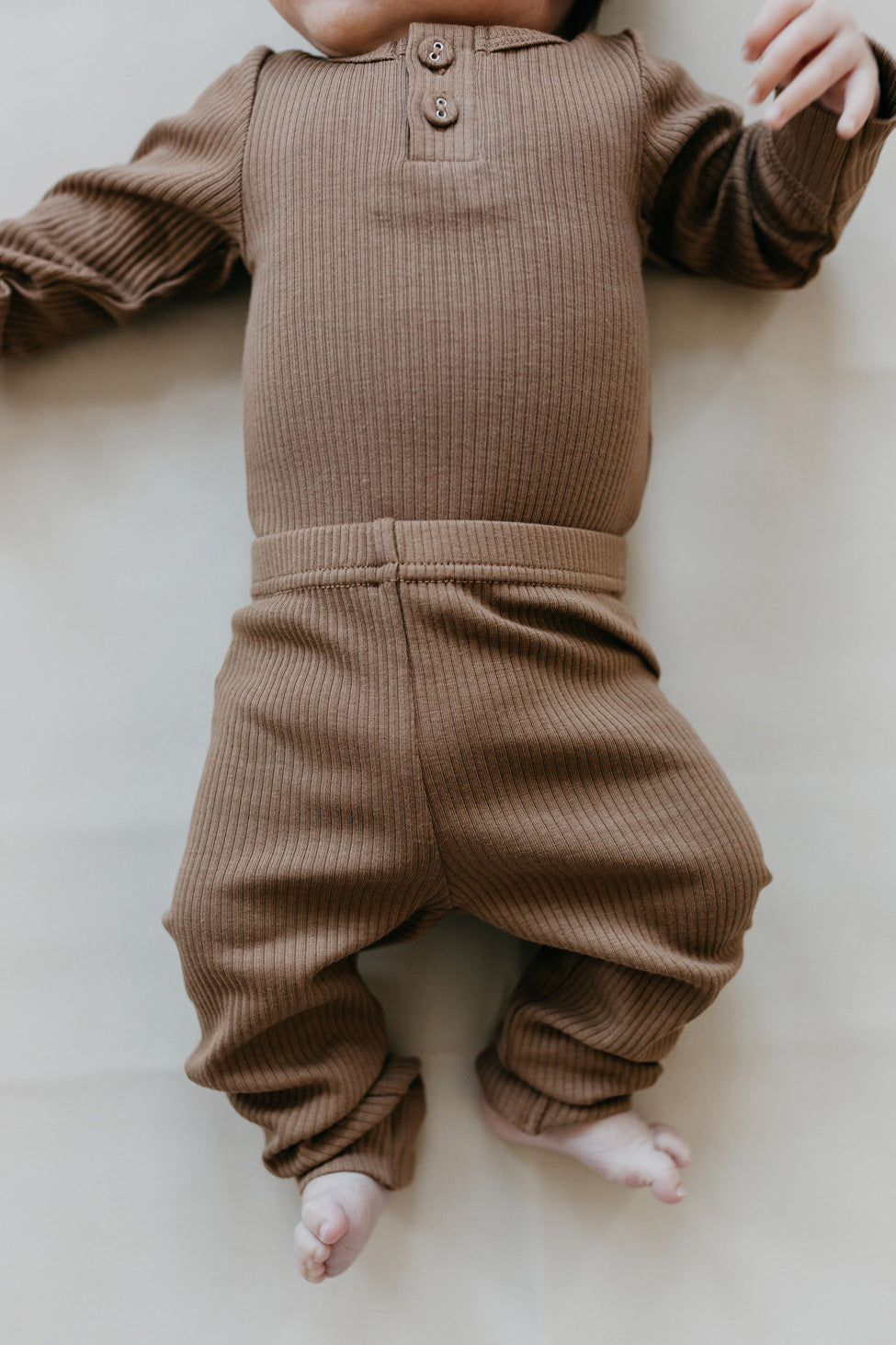 Modal Ribbed Legging | Crème Caramel