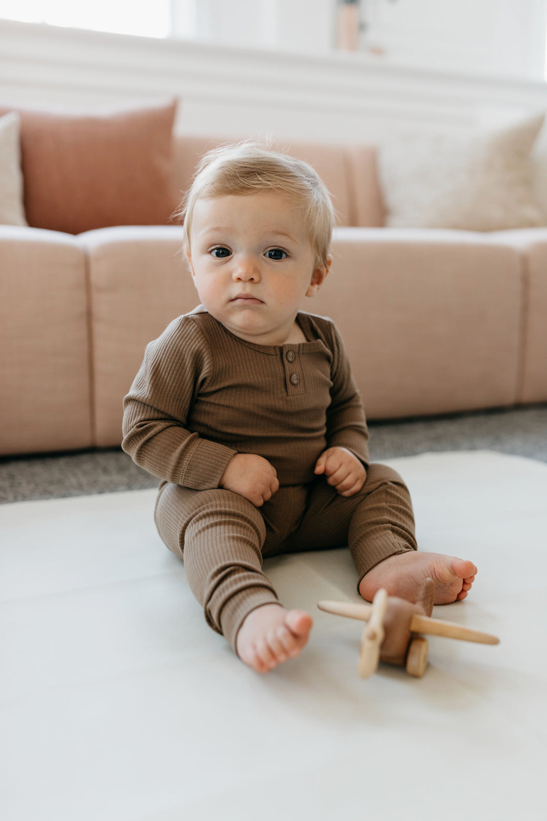 Modal Ribbed Legging | Crème Caramel