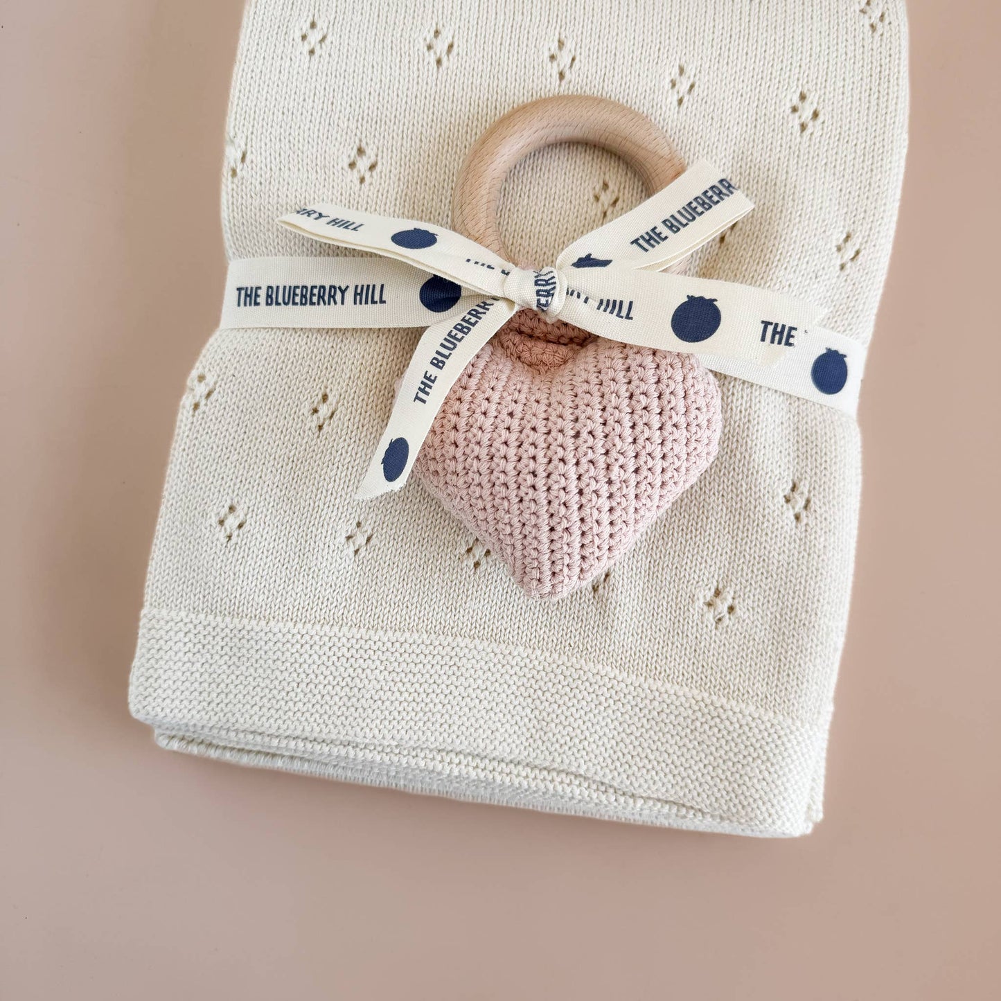 Organic Cotton Heirloom Pique Blanket | Cream