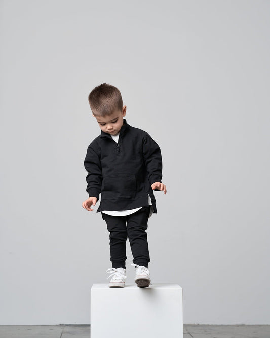 Quarter Zip Pullover | Black