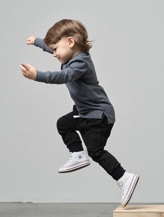 Long Sleeve Elevated Tee | Smoke