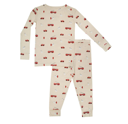 Bamboo Pajama Set | Firetrucks