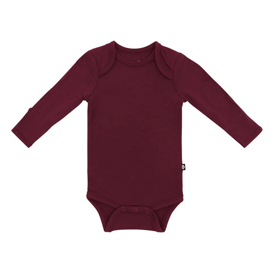 Bamboo Long Sleeve Bodysuit | Burgundy