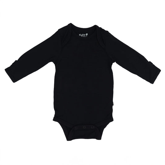 Bamboo Long Sleeve Bodysuit | Midnight Black