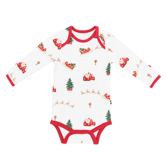 Bamboo Long Sleeve Bodysuit | Santa Sleigh