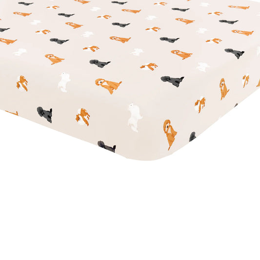 Bamboo Crib Sheet | Fluffy Dog