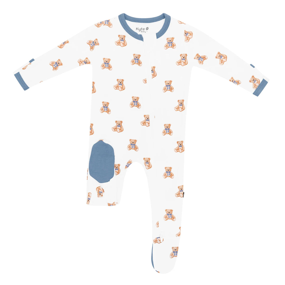 Bamboo Zippered Footie | Teddy Bear