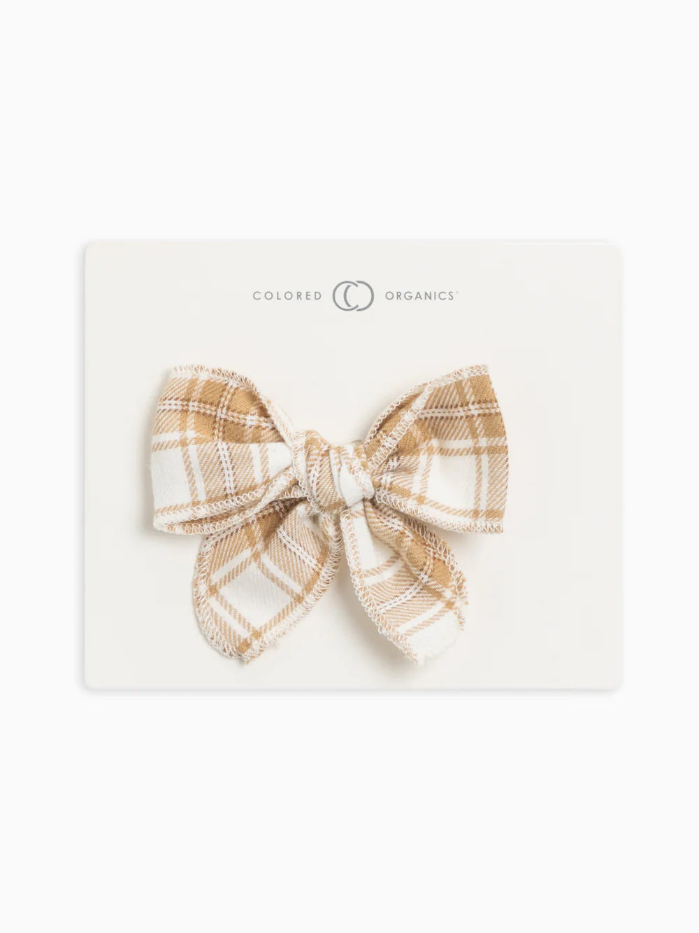 Flannel Hair Clip | Latte Plaid