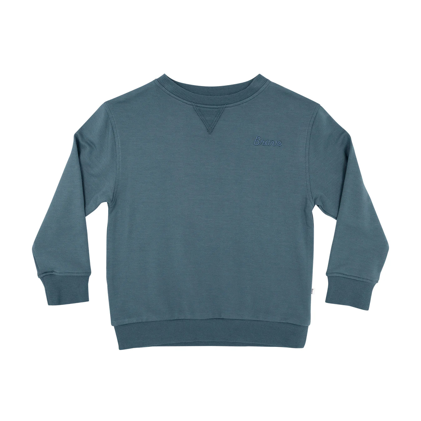 Brave Solid Bamboo French Terry Pullover | Dark Steel Blue