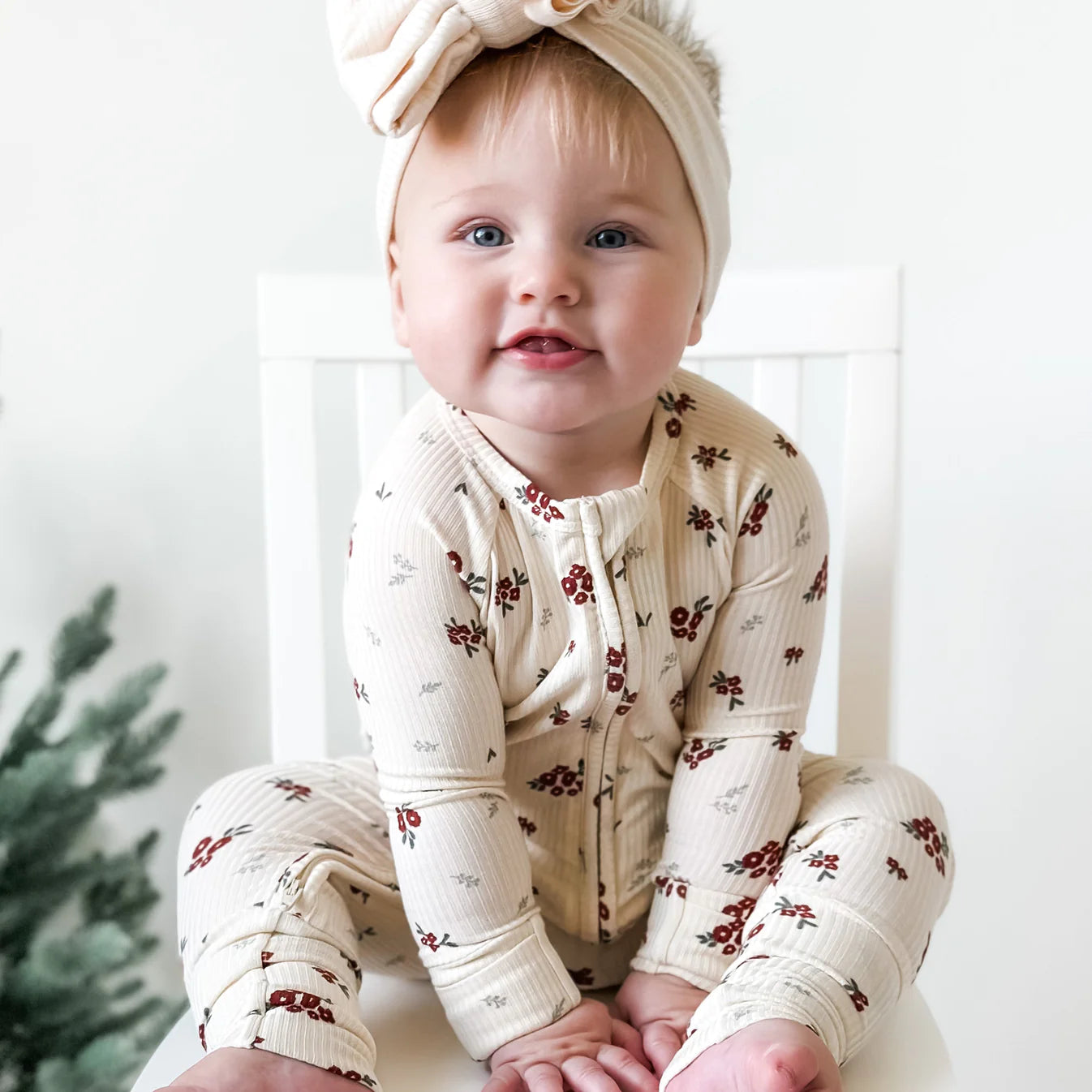 Ribbed Convertible Zip Sleeper | Scattered Floral