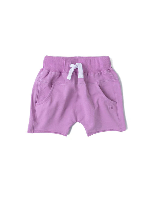 Raw Edge Harem Short - Purple