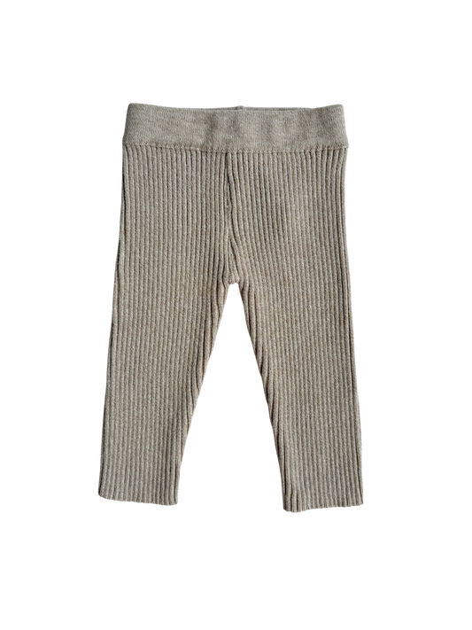 Baby Rib Leggings : Heather Beige