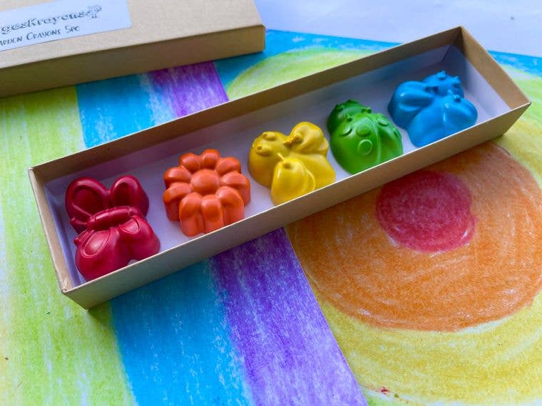 Spring Bug/Garden Crayons Gift Box
