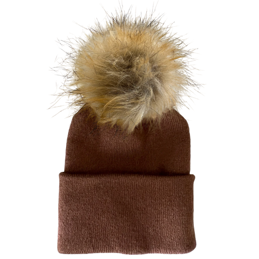 Baby's First Hat | Sandalwood Fur Pom