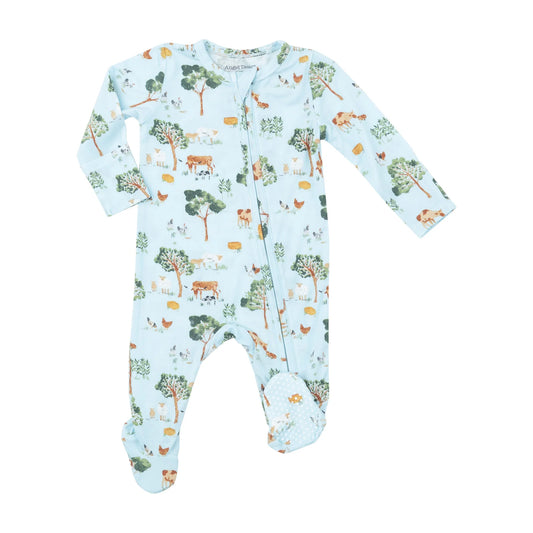 Two-Way Zipper Footie | Farm Friends