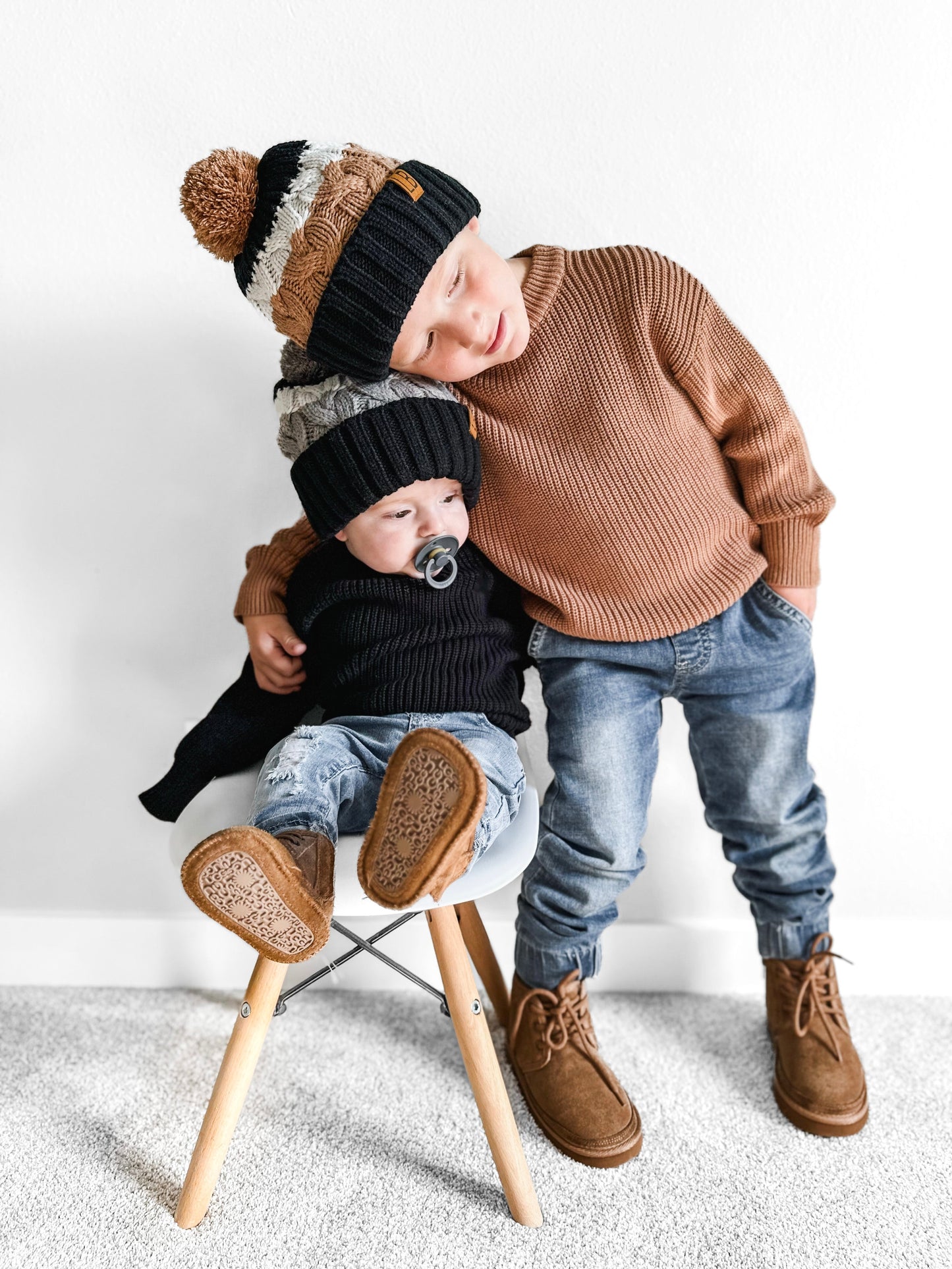 Chunky Pom Beanie | Nutmeg