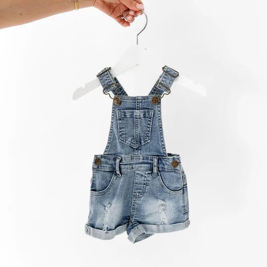 Shortie Denim Overall | Light Wash
