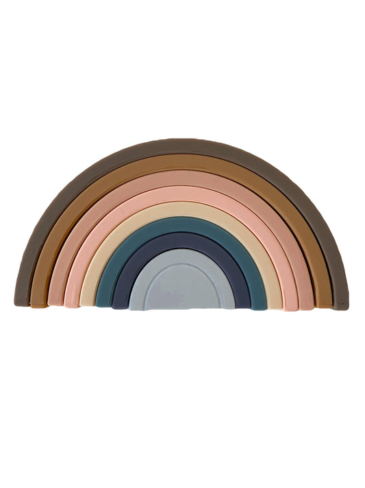 Rainbow Teether Silicone Stacker | Sunset ⋒