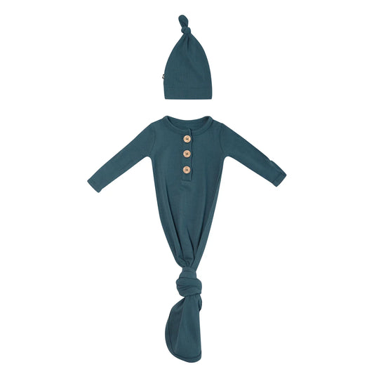 Ribbed Knotted Gown with Hat Set | Atlantic