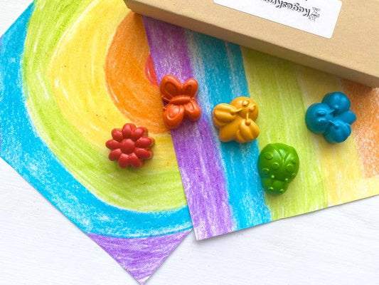 Spring Bug/Garden Crayons Gift Box