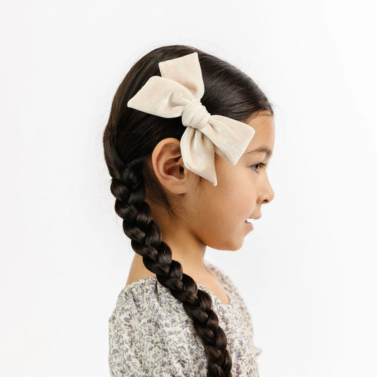 Velvet Bow Hair Clip 3-Pack | Rose