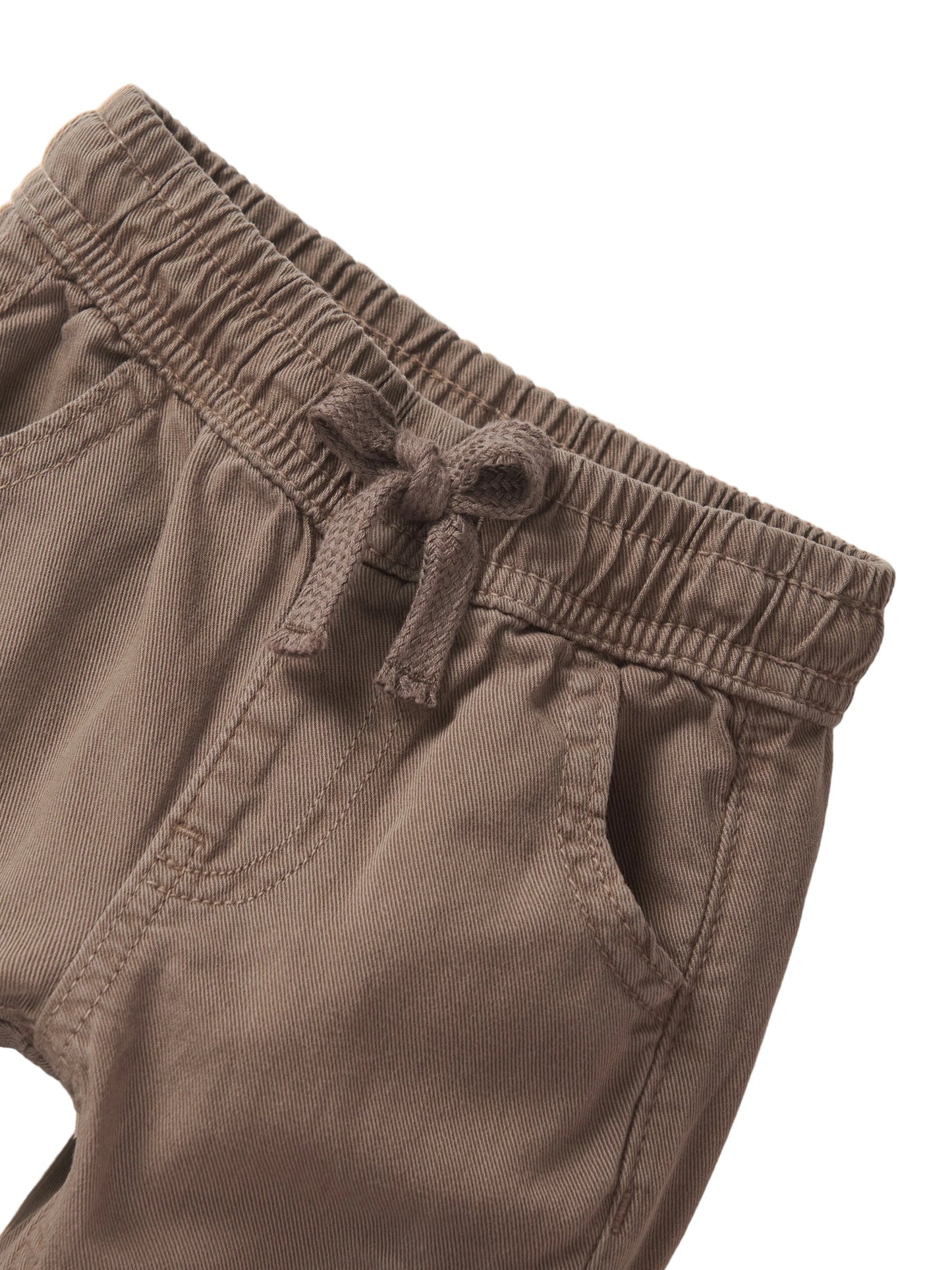 Cotton Twill Cargo Jogger | Mushroom