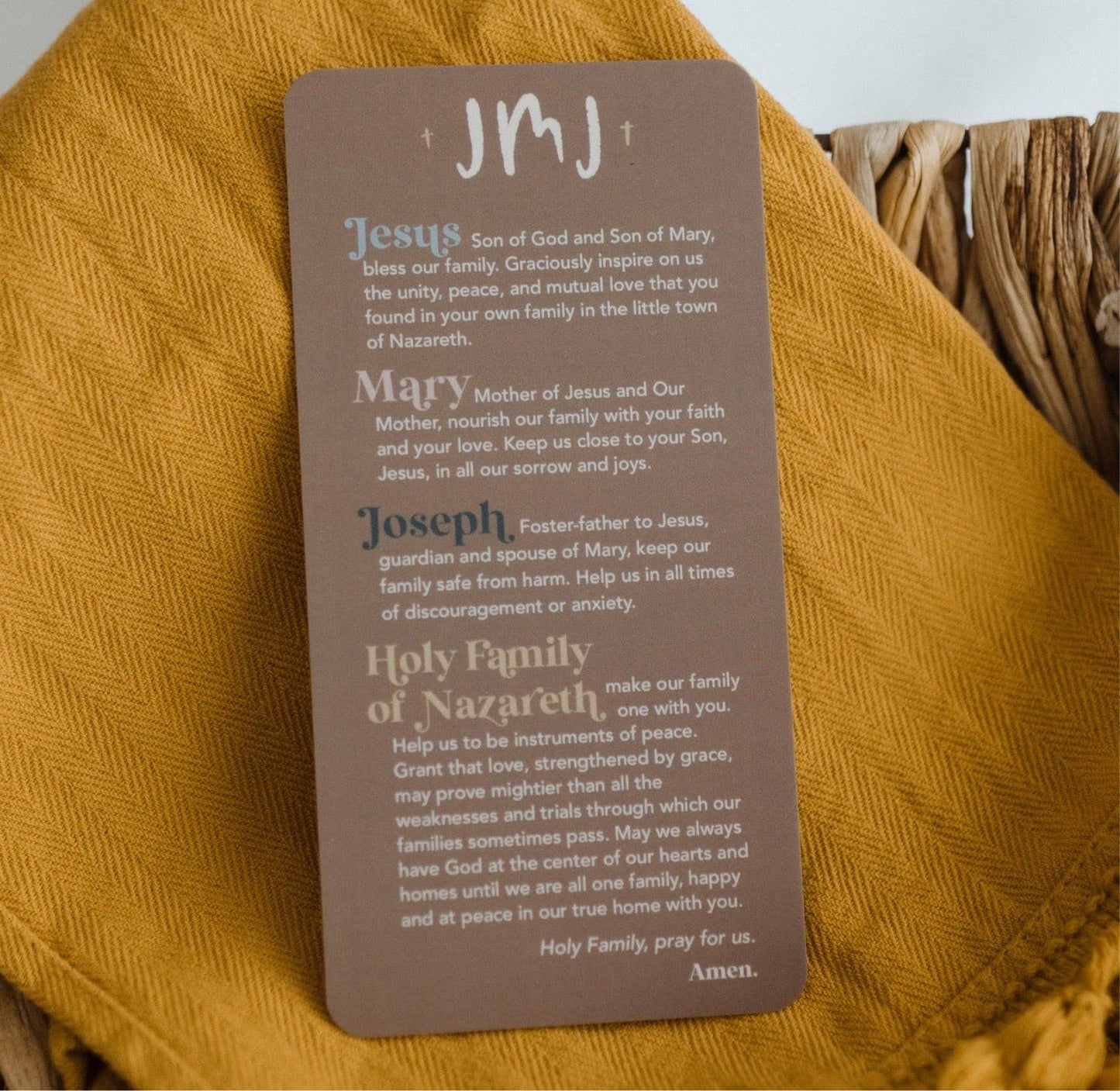 Holy Family Prayer Card
