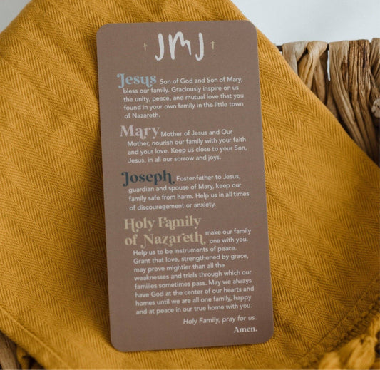 Holy Family Prayer Card