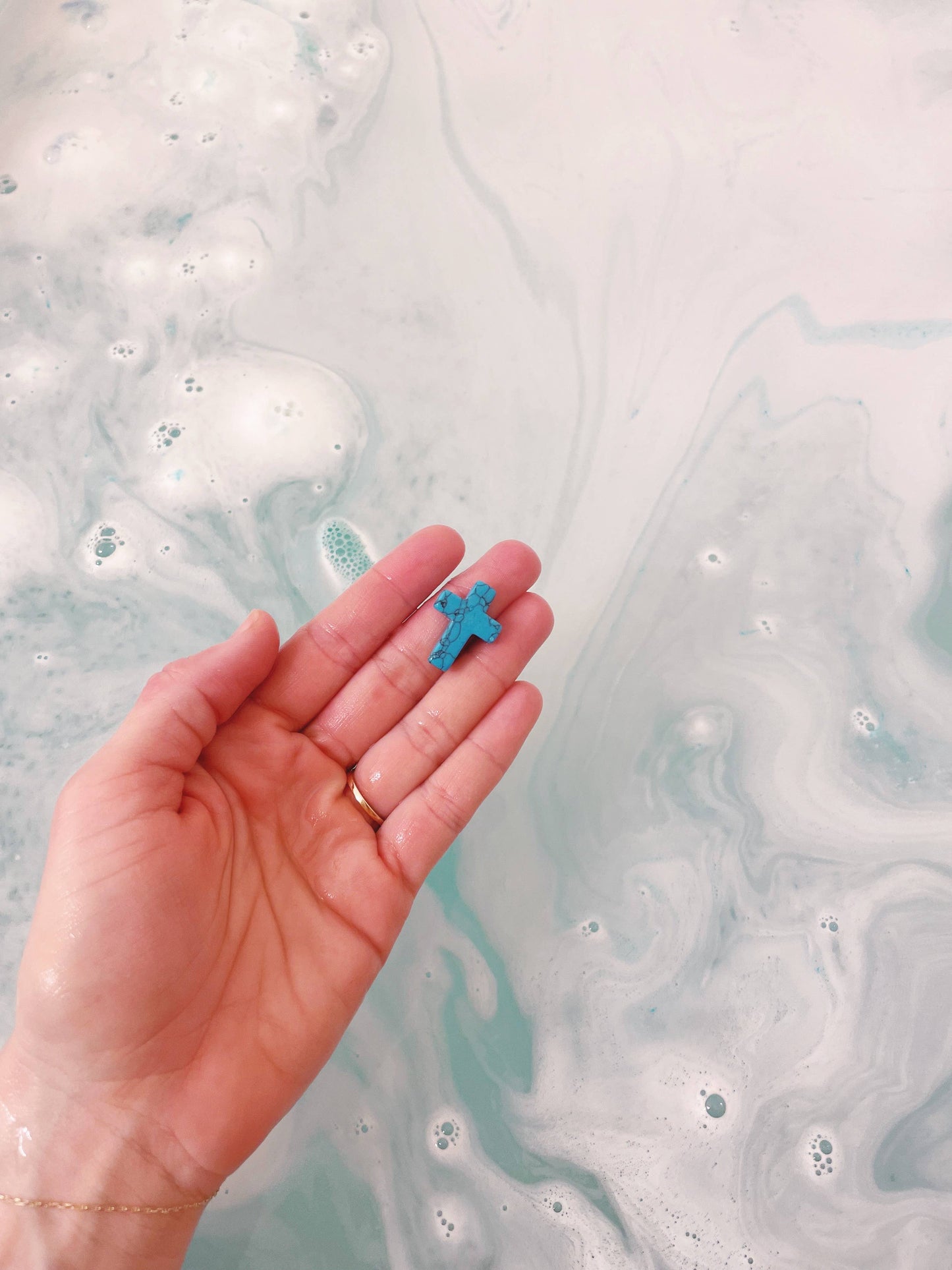 Cross Bath Bomb - with stone cross inside!