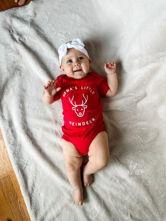 Mama's Little Reindeer Christmas Onesie