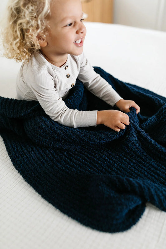 Chenille Blanket | Navy