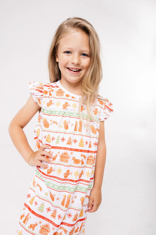 Christmas PJ Girls Nightgown | Sweet Baby Jesus