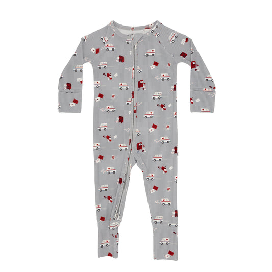 Bamboo Zip Sleeper w Fold-Over Feet | Cupid’s Postal Service