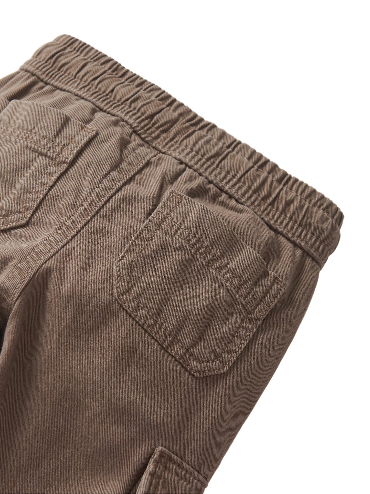 Cotton Twill Cargo Jogger | Mushroom