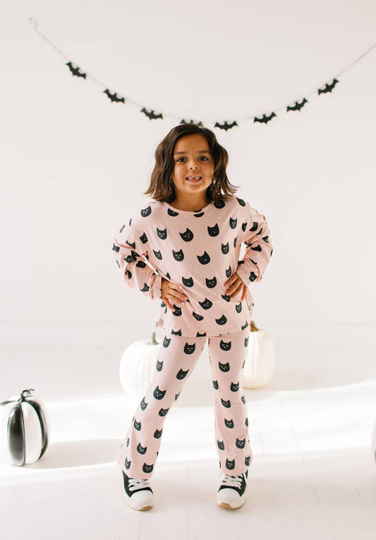 Black Cat Lounge Wear Set