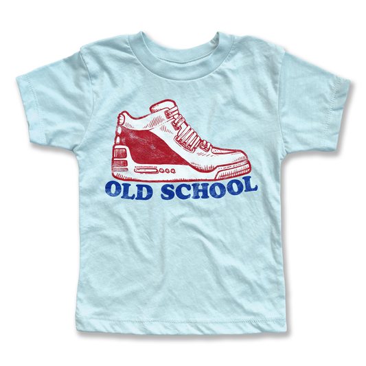 Old School - Back To School Kids Tee: Ice Blue Triblend
