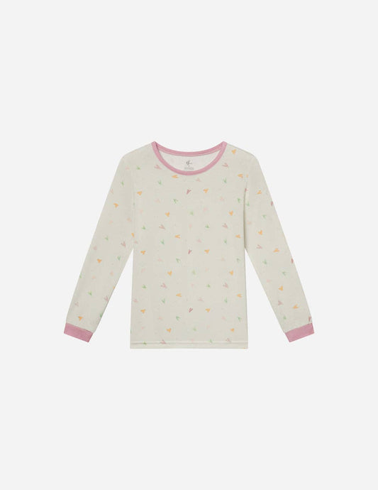 Bamboo Kids Pajama Set | Pastel Hearts