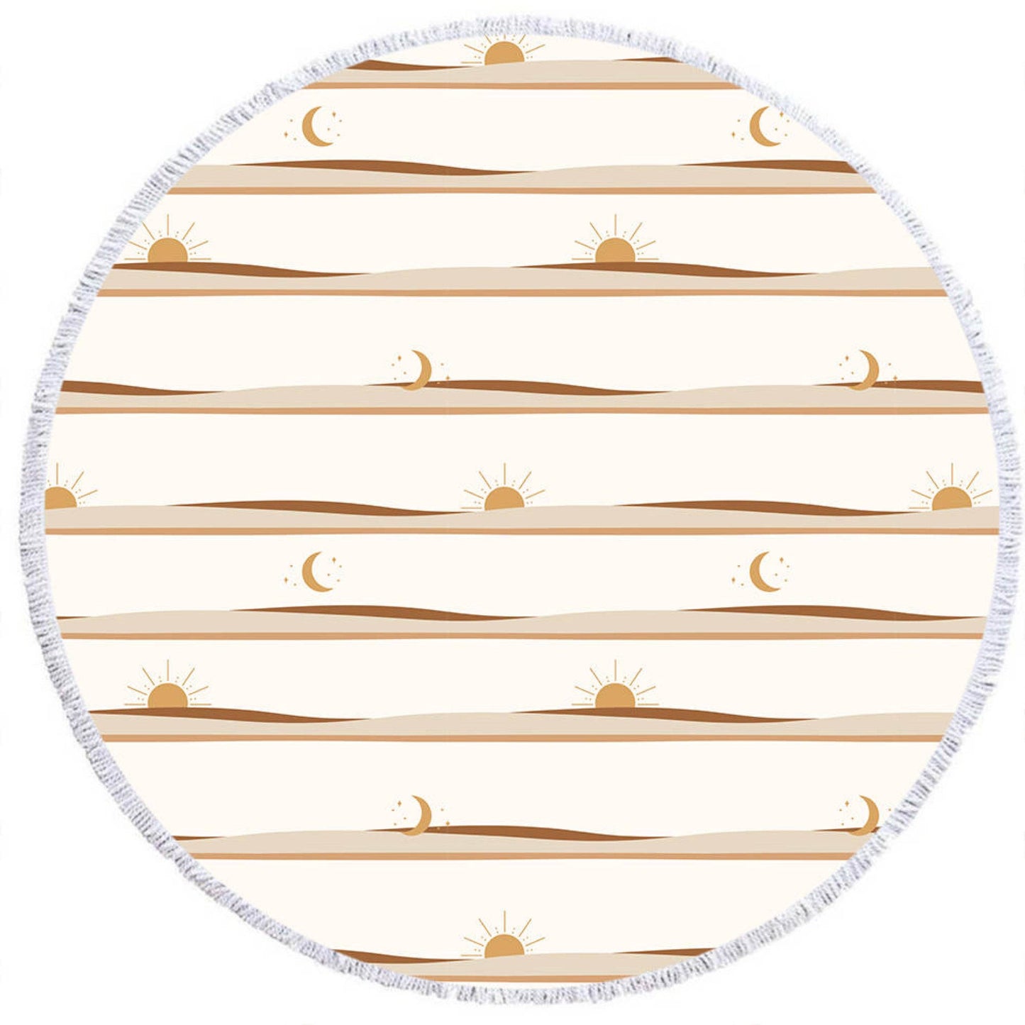 Golden Hour Round Beach Towel Blanket