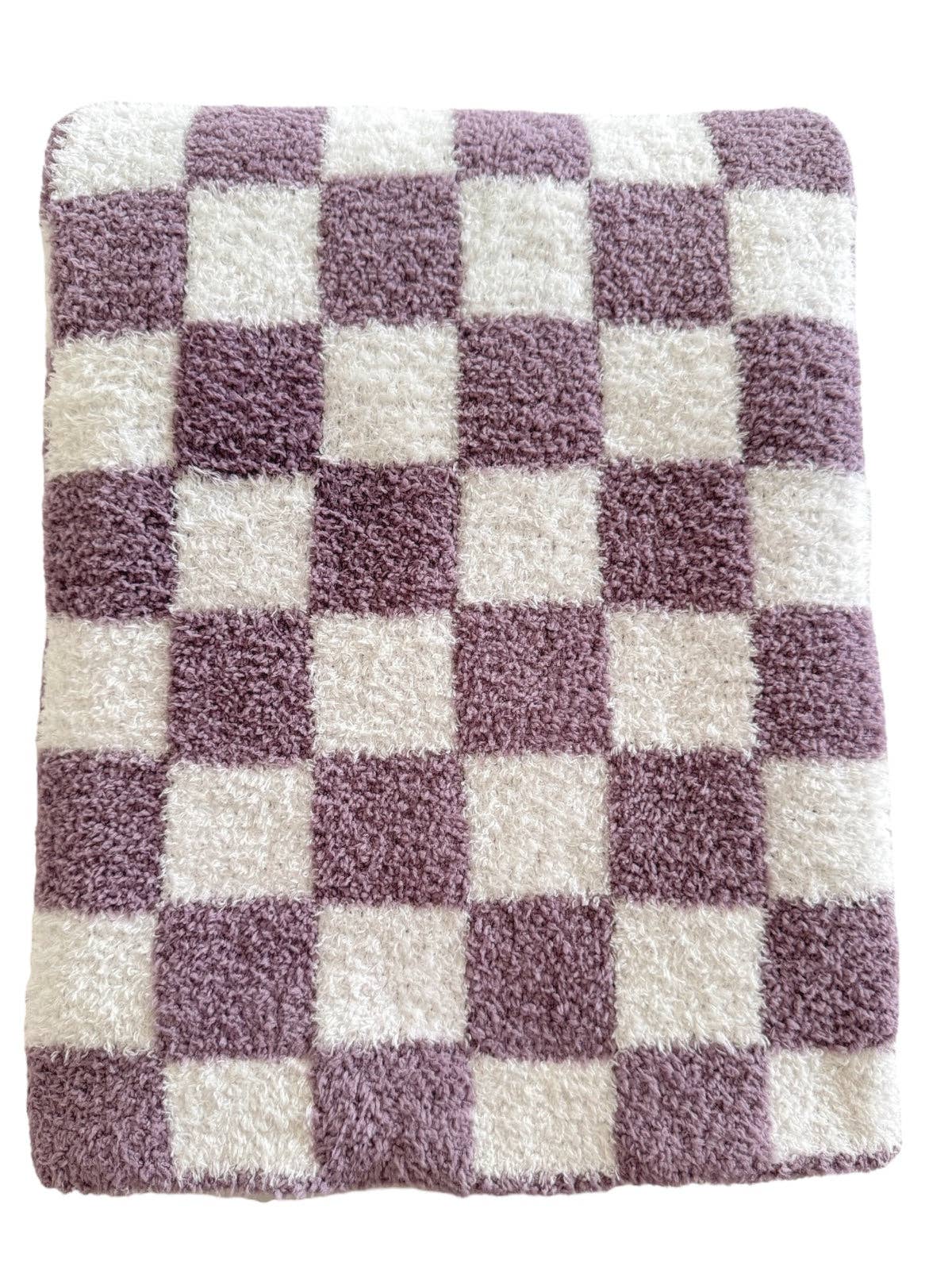 Phufy® Bliss Checkerboard Blanket | Violet