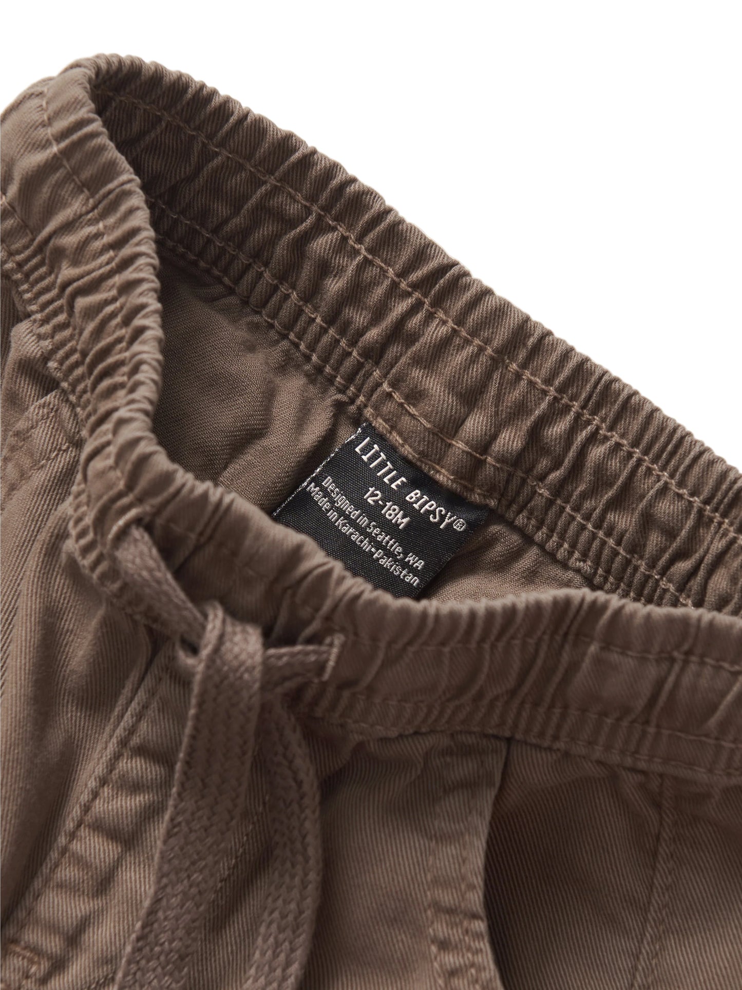 Cotton Twill Cargo Jogger | Mushroom
