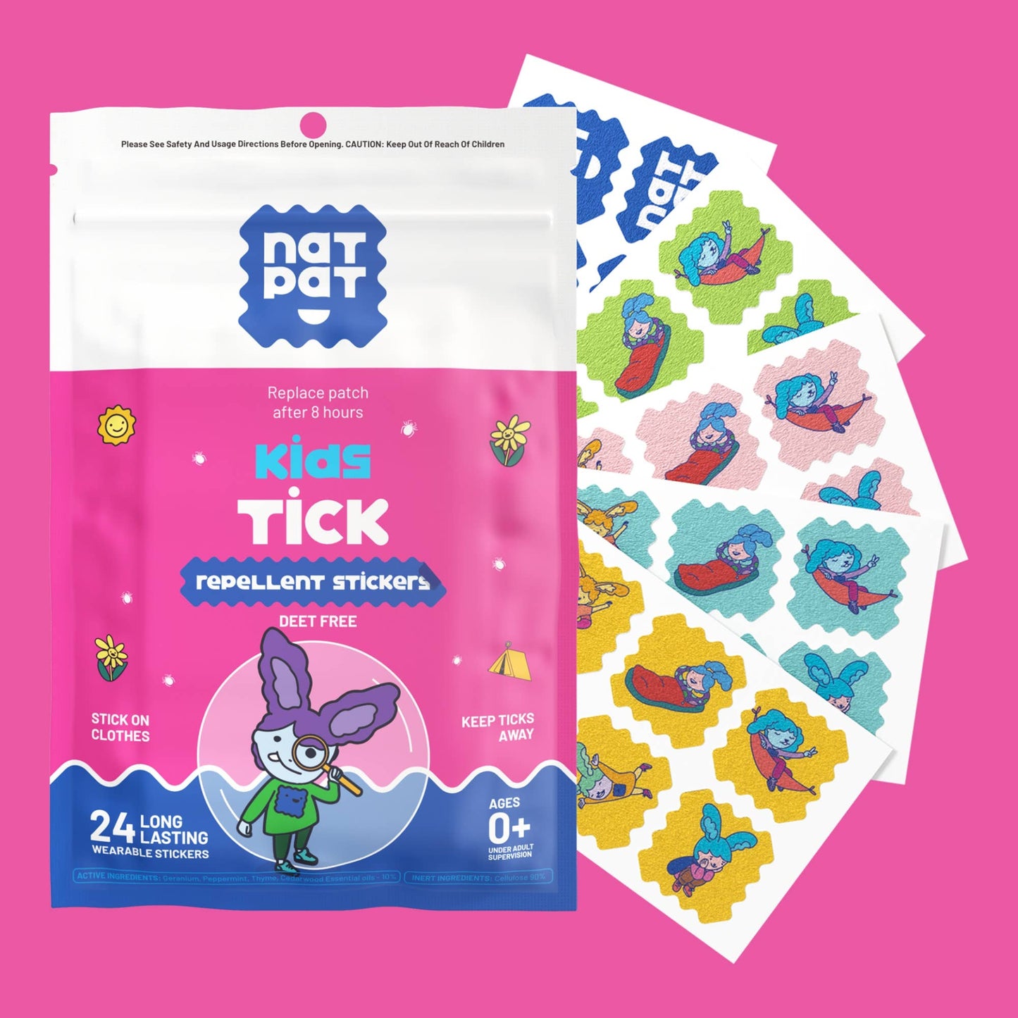 Tick Repellent Stickers | Bug Patch (Safe for Kids)