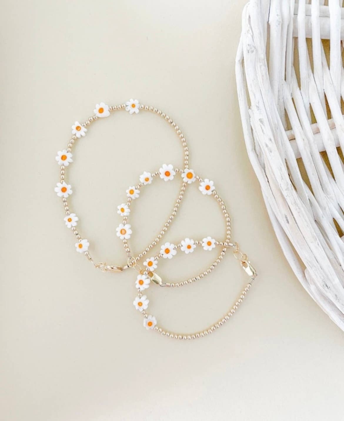 14k Gold Filled Daisy Flower Bracelet