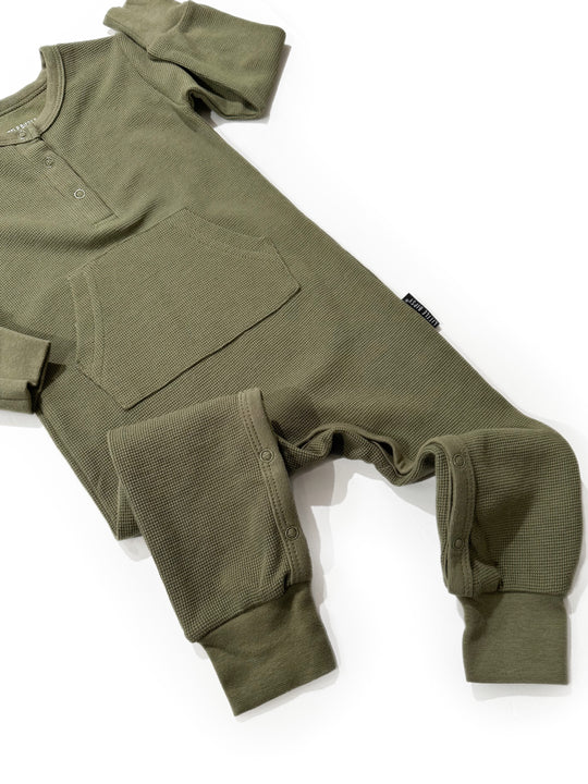 Waffle Romper | Matcha